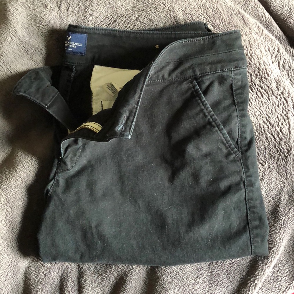 AEO Black Khakis
